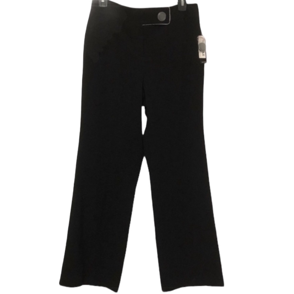 Larry Levine Petite Black Trouser Pants Size 10P